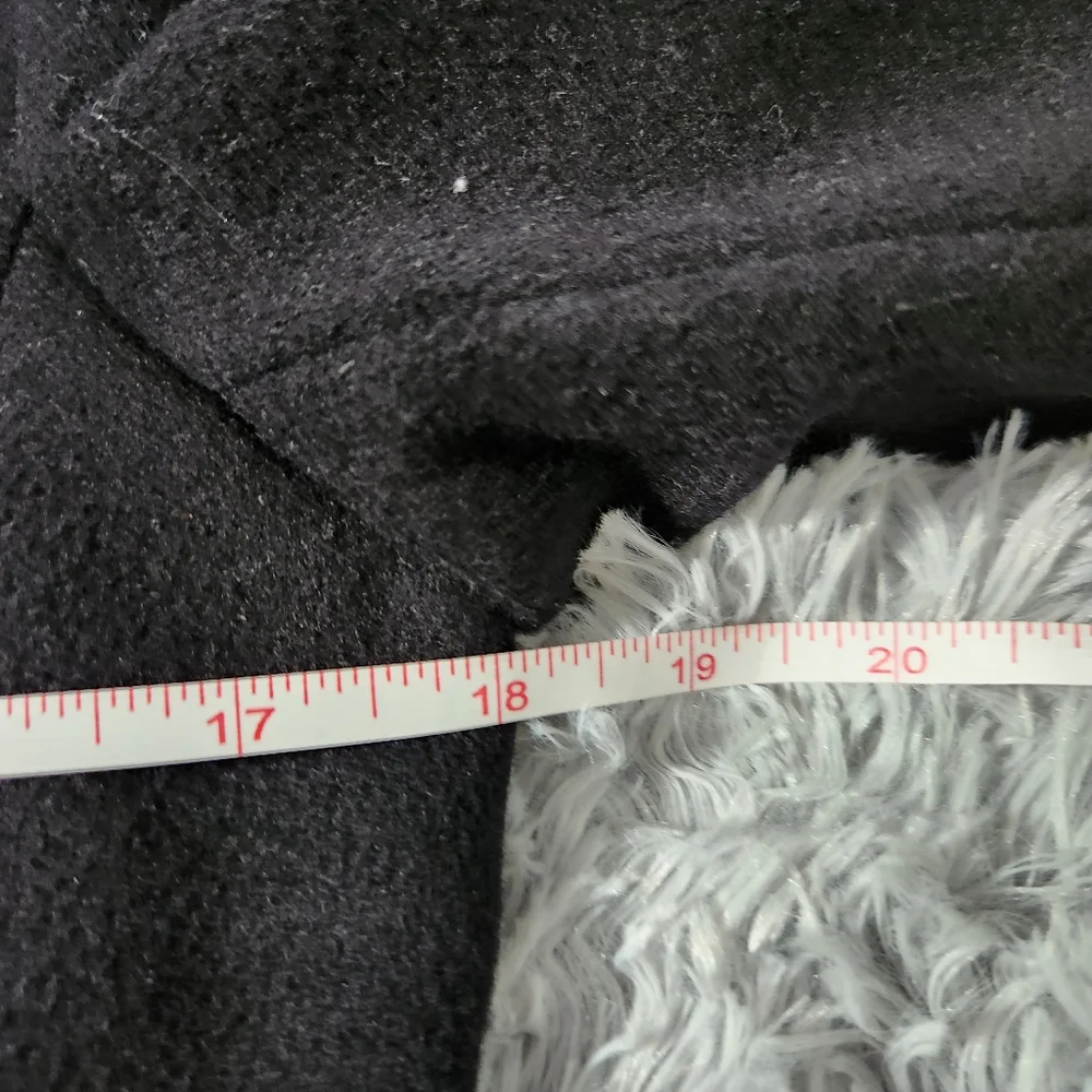 Via Spiga Black Wool and Cashmere Blend Hidden Button Coat - Picture 4 of 7